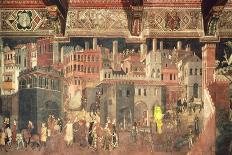 Effects of Good Government in the City-Ambrogio Lorenzetti-Art Print