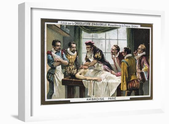 Ambroise Pare, 16th-Century French Military Surgeon-null-Framed Giclee Print