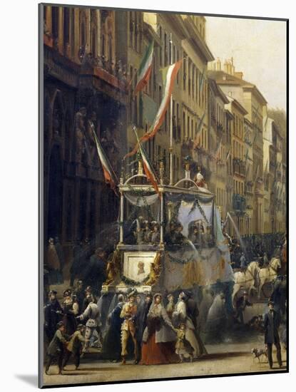 Ambrosian Carnival in Corso Venezia, 19th Century, by an Unknown Artist-null-Mounted Giclee Print