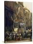 Ambrosian Carnival in Corso Venezia, 19th Century, by an Unknown Artist-null-Stretched Canvas