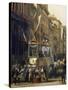 Ambrosian Carnival in Corso Venezia, 19th Century, by an Unknown Artist-null-Stretched Canvas