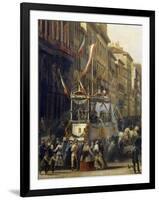 Ambrosian Carnival in Corso Venezia, 19th Century, by an Unknown Artist-null-Framed Giclee Print