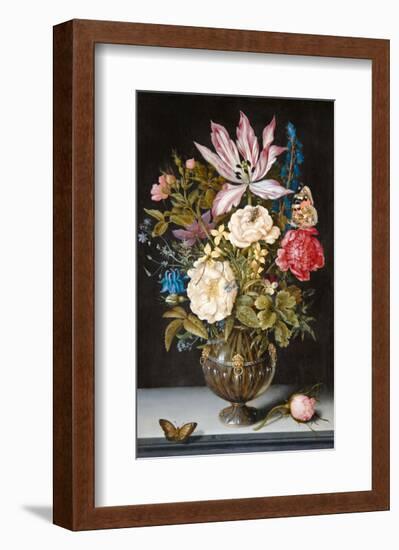 Ambrosius Bosschaert, Still-Life with Flowers-Dutch Florals-Framed Art Print