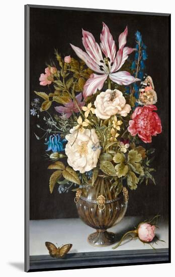 Ambrosius Bosschaert, Still-Life with Flowers-Dutch Florals-Mounted Art Print