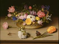 Bouquet of Flowers in a Glass Vase, 1621-Ambrosius Bosschaert-Giclee Print