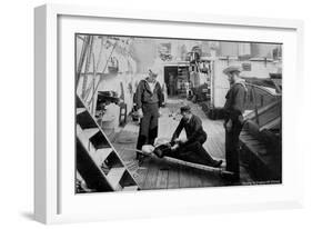 Ambulance Drill on Board the Cruiser HMS Tartar, 1896-W Gregory-Framed Giclee Print