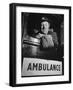 Ambulance Driver Knitting For the English Army During WWII-Carl Mydans-Framed Photographic Print