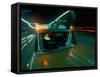 Ambulance Speeding Highway Accident Victim to Hospital at Night-Ralph Crane-Framed Stretched Canvas