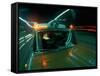 Ambulance Speeding Highway Accident Victim to Hospital at Night-Ralph Crane-Framed Stretched Canvas