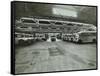 Ambulances in a Garage, Western Ambulance Station, Fulham, 1939-null-Framed Stretched Canvas