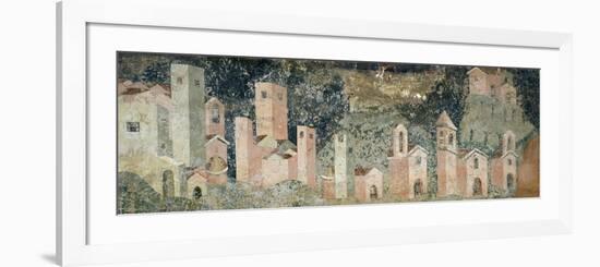 Ambulatory of Cosmatesque Cloister in Monastery of St Scholastica, Subiaco. Italy, 13th Century-null-Framed Giclee Print