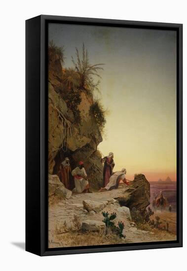 Ambush near Gizeh (Oil on Canvas)-Herman David Salomon Corrodi-Framed Stretched Canvas