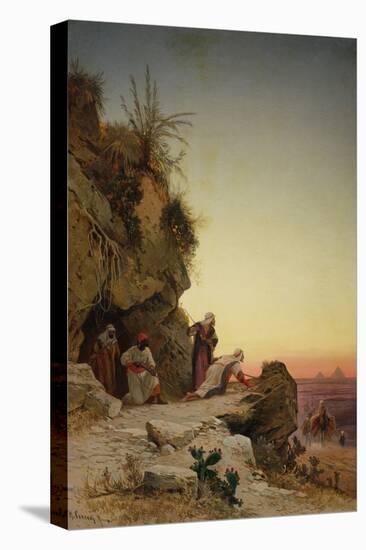 Ambush near Gizeh (Oil on Canvas)-Herman David Salomon Corrodi-Stretched Canvas