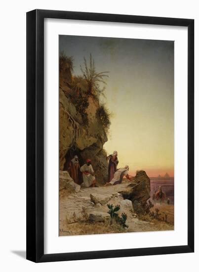 Ambush near Gizeh (Oil on Canvas)-Herman David Salomon Corrodi-Framed Giclee Print