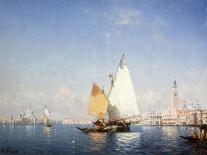 Boats on the Lagoon-Amedee Rosier-Mounted Giclee Print