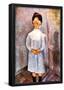 Amedeo Modigliani Girl in Blue Art Print Poster-null-Framed Poster