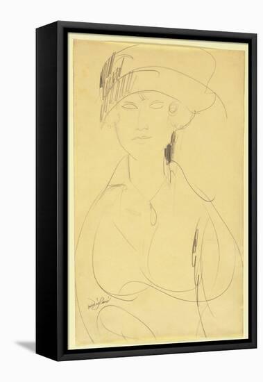 Amedeo Modigliani - Portrait of a Woman-null-Framed Stretched Canvas