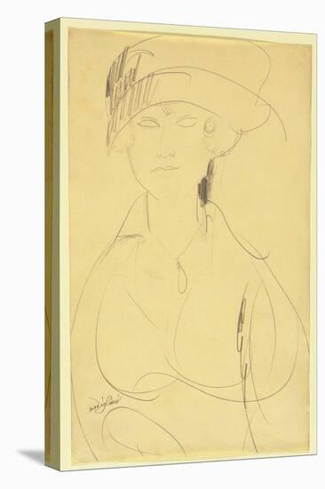 Amedeo Modigliani - Portrait of a Woman-null-Stretched Canvas
