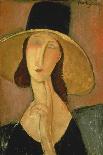 Portrait of a Woman (Jeanne Hébuterne) in Large Hat, c.1918-Amedeo Modigliani-Giclee Print