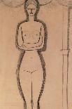 Seated Man (Leaning on a Cane), 1918-Amedeo Modigliani-Giclee Print