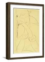Amedeo Modigliani - Woman, Head on Hand-null-Framed Giclee Print