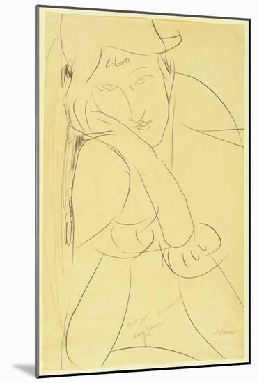 Amedeo Modigliani - Woman, Head on Hand-null-Mounted Giclee Print