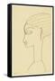 Amedeo Modigliani - Woman in Profile-null-Framed Stretched Canvas