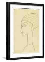 Amedeo Modigliani - Woman in Profile-null-Framed Giclee Print