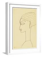 Amedeo Modigliani - Woman in Profile-null-Framed Giclee Print