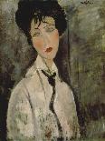 Young Girl in a Striped Shirt, 1917-Amedeo Modigliani-Giclee Print