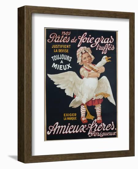 Ameiux Freres, Pates De Foie Gras, French Advertising Poster-null-Framed Giclee Print