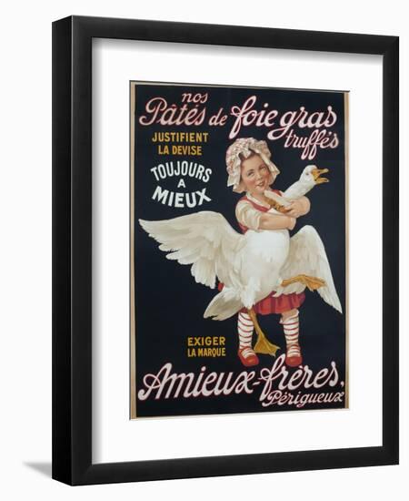 Ameiux Freres, Pates De Foie Gras, French Advertising Poster-null-Framed Giclee Print