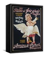 Ameiux Freres, Pates De Foie Gras, French Advertising Poster-null-Framed Stretched Canvas