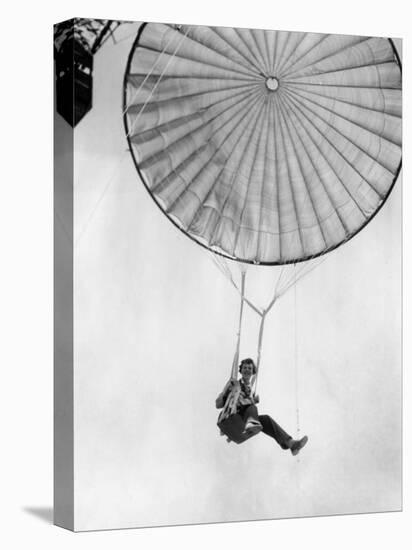 Amelia Earhart Helps Test a Commercial Parachute. June 2, 1935-null-Stretched Canvas
