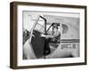 Amelia Earhart in an aeroplane, 1936-Harris & Ewing-Framed Photographic Print