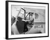 Amelia Earhart in an aeroplane, 1936-Harris & Ewing-Framed Photographic Print