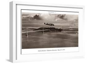 Amelia Earhart in Flight, Oakland to Honolulu, March 17, 1937-Clyde Sunderland-Framed Art Print