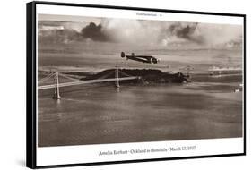 Amelia Earhart in Flight, Oakland to Honolulu, March 17, 1937-Clyde Sunderland-Framed Stretched Canvas