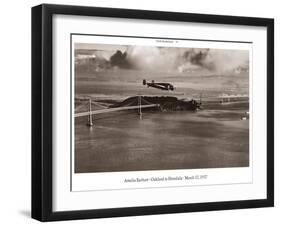 Amelia Earhart in Flight, Oakland to Honolulu, March 17, 1937-Clyde Sunderland-Framed Art Print