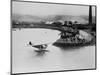 Amelia Earhart's Plane Leaving Port-null-Mounted Photographic Print