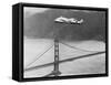 Amelia Earhart's Record Breaking Hop over Golden Gate Bridge-null-Framed Stretched Canvas