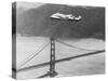 Amelia Earhart's Record Breaking Hop over Golden Gate Bridge-null-Stretched Canvas