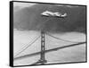 Amelia Earhart's Record Breaking Hop over Golden Gate Bridge-null-Framed Stretched Canvas