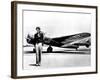 Amelia Earhart Standing in Front of the Lockheed Electra in Which She Disappeared in July 29, 1937-null-Framed Photo