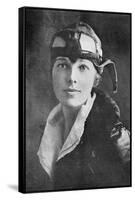 Amelia Earhart, US Aviation Pioneer-Science, Industry and Business Library-Framed Stretched Canvas