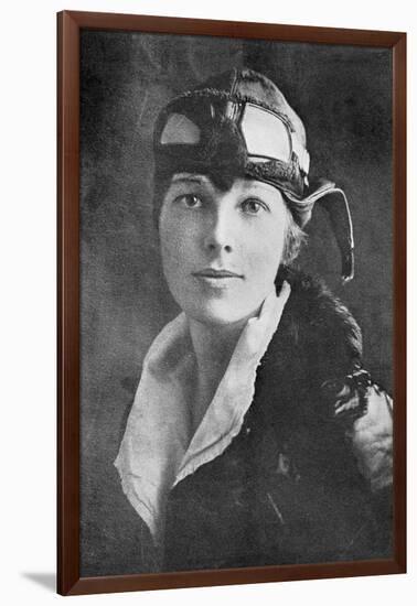 Amelia Earhart, US Aviation Pioneer-Science, Industry and Business Library-Framed Photographic Print