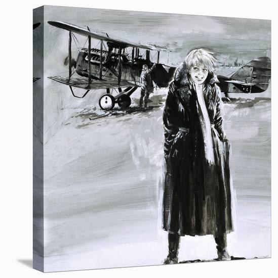 Amelia Earhart-Graham Coton-Stretched Canvas