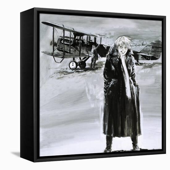 Amelia Earhart-Graham Coton-Framed Stretched Canvas