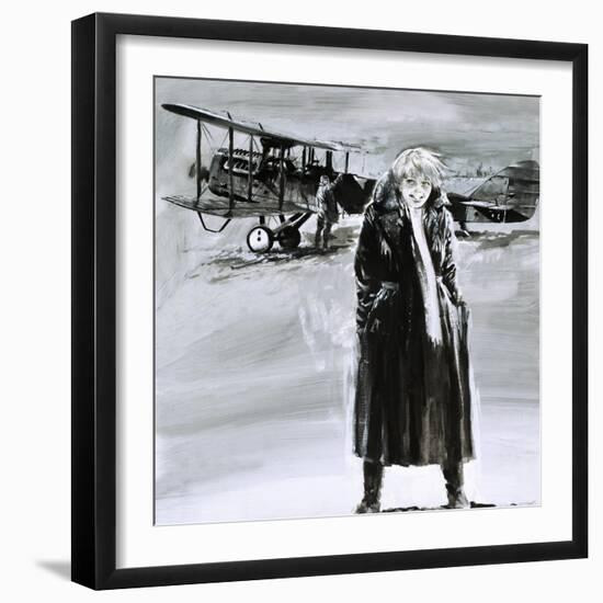 Amelia Earhart-Graham Coton-Framed Giclee Print