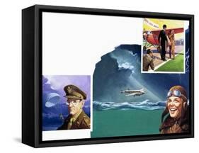 Amelia Earhart-Severino Baraldi-Framed Stretched Canvas